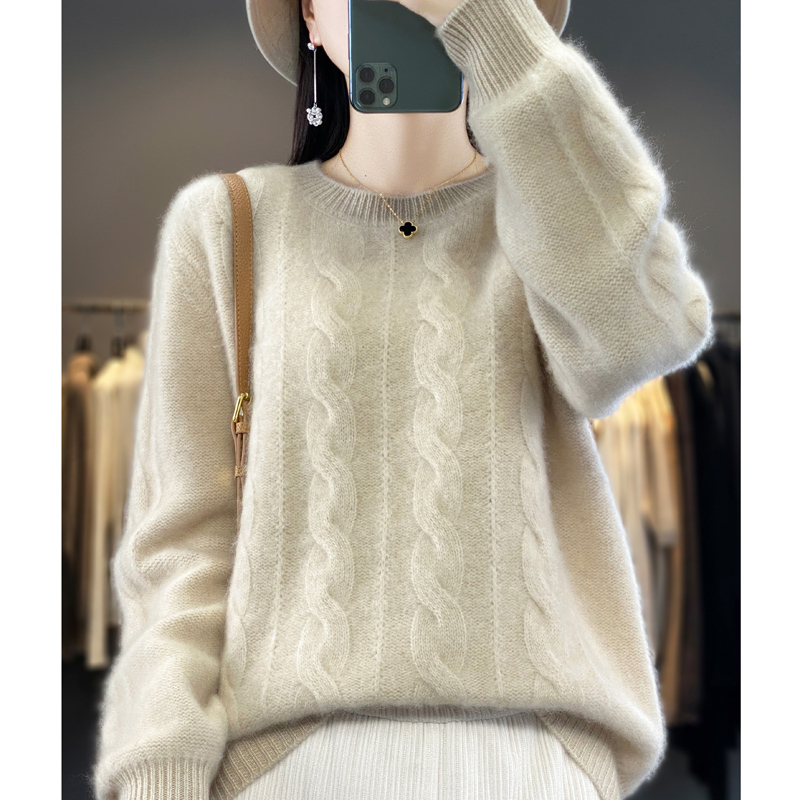100%羊绒衫女套头半高领冬新款加厚纯山羊绒打底衫毛衣羊绒衫女100纯