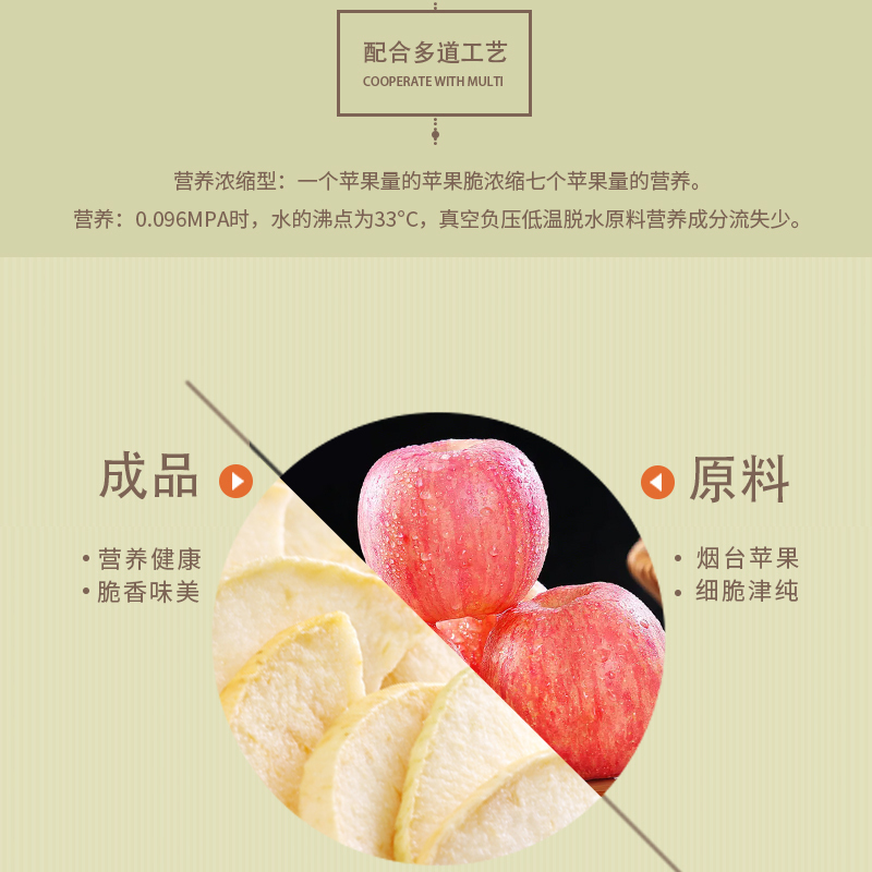 有缘有味苹果脆礼盒(35g*10袋)烟台特产老幼孕妇休闲零食酸甜可口苹果干果蔬脆 非膨化食品