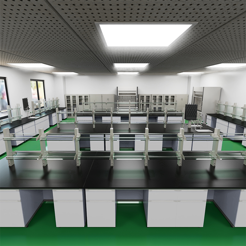 臻远 ZY5052111 实验室 工作台化验室操作台化验桌 钢木暖白1.5米边台高清大图