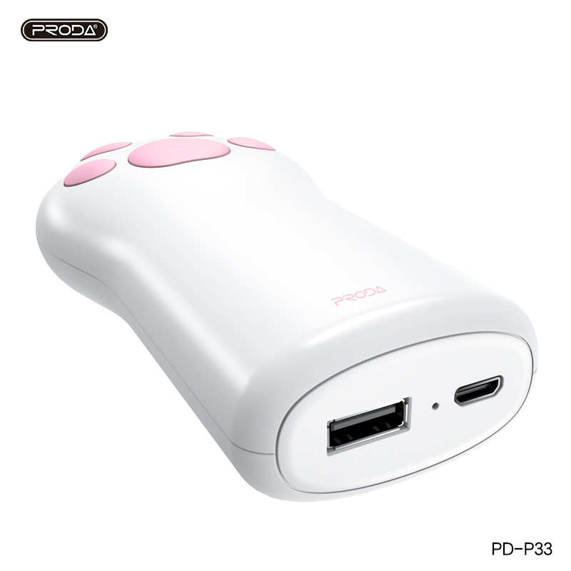 REMAX睿量 PRODA 猫爪移动电源 PD-P33 5000mAh 充电宝 黑色