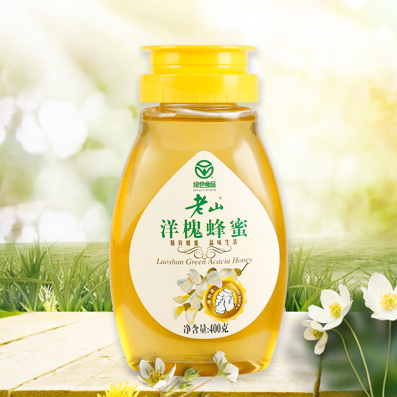 A级绿色食品老山槐花蜂蜜400克/瓶