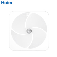 海尔(Haier)智能体脂称Q7 智能称重提醒 钢化玻璃面板 G型传感器精准测量 家用体重秤电子秤成人脂肪秤