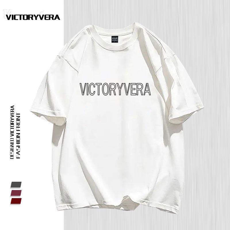 VICTORYVERA学生盐系嘻哈印花短袖t恤女夏新款宽松休闲上衣ins潮