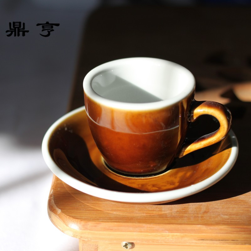 鼎亨咖啡杯拉花杯套装咖啡店用拉花专用练习古典陶瓷咖啡杯杯碟套