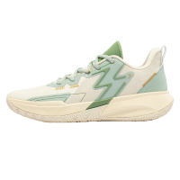 BIG3 Team丨361°篮球鞋男运动鞋新款实战耐磨防滑透气学生球鞋男 西米色/无花果绿 41码