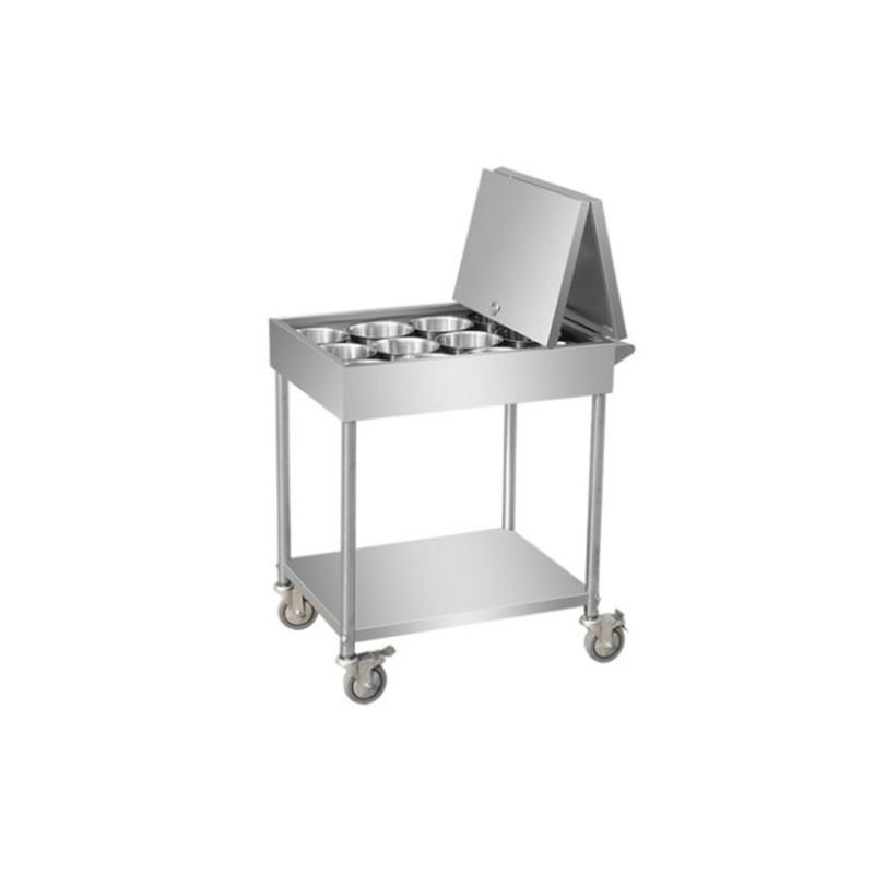 企采严选 不锈钢调料车商用厨房调料台餐车手推车调料架收纳架简易调味车640*480*800高清大图