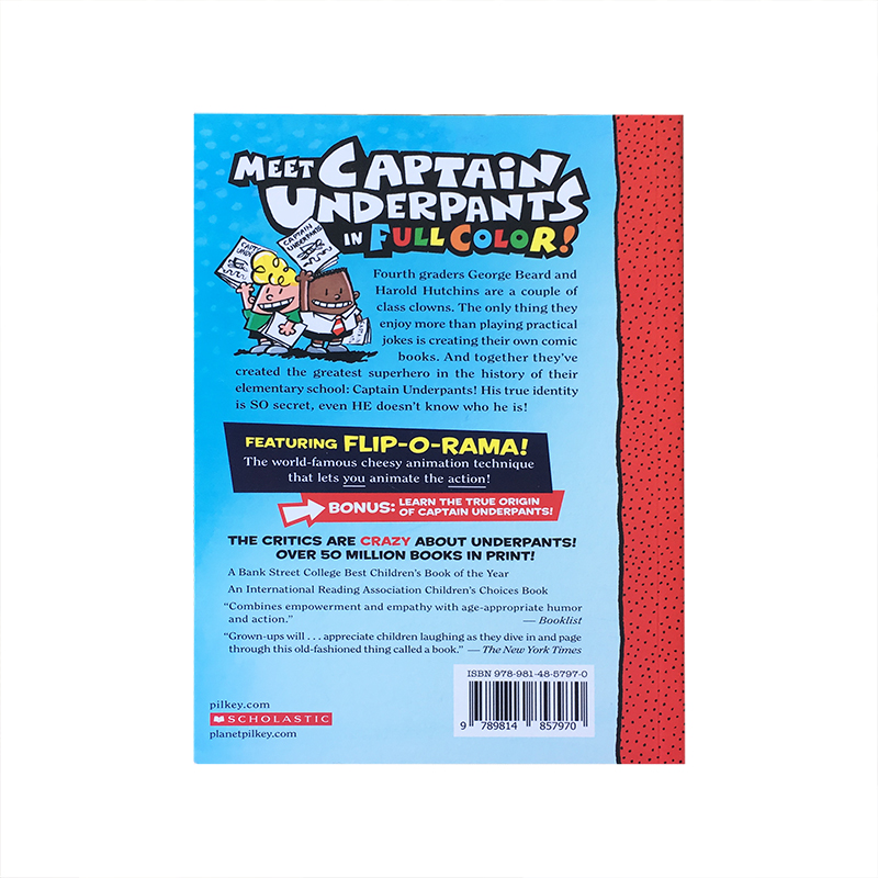 [正版]英文原版 Captain Underpants #1: 彩色版Adventures of Captain Und高清大图