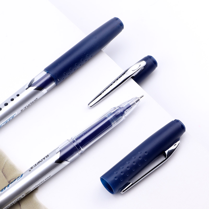宝克(baoke) PC978大鲸鱼中性笔商务签字笔大容量走珠笔签名笔 0.5mm 12支/盒高清大图