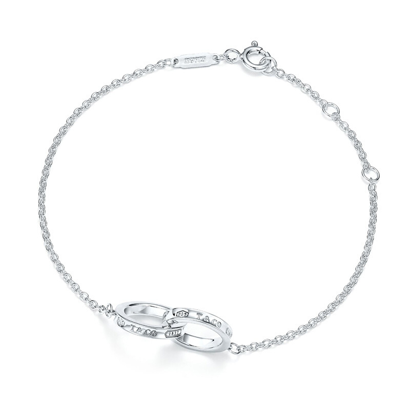 tiffany & co蒂芙尼女士新款圆环双环手链925银