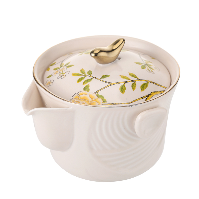 多样屋TAYOHYA 喜上眉梢 便携茶具4件套(壶170ml*1+杯55ml*1+布袋*1) TA31-0075BP高清大图
