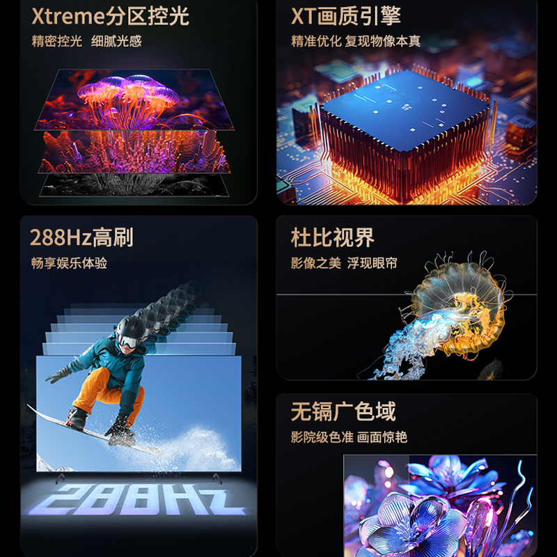 SHARP夏普4T-C86GN7000 288HZ 分区控光 4G+64G 回音壁喇叭 杜比视界 智能电视