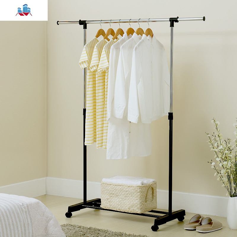 晾衣架落地单杆式伸缩室内挂衣服架子可移动阳台晾晒衣架泰空仓落地衣
