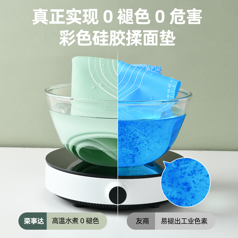 荣事达(Royalstar)加厚食品级硅胶揉面垫抗菌健康无异味不粘案面板烘焙工具和面垫擀面板软垫RA19220303