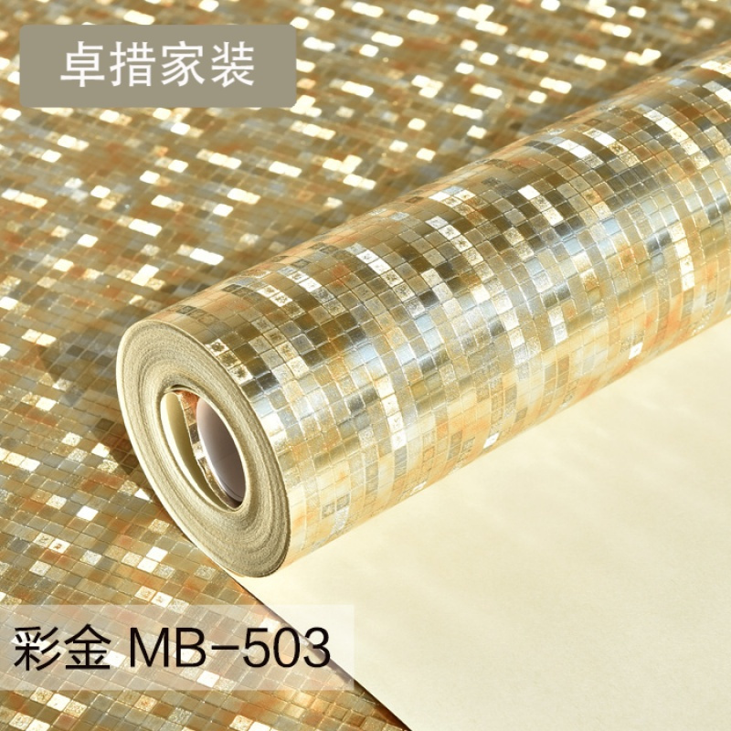 金银箔马赛克酒店服装店KTV天花吊顶墙纸卧室客厅背景墙餐厅壁纸壹德壹
