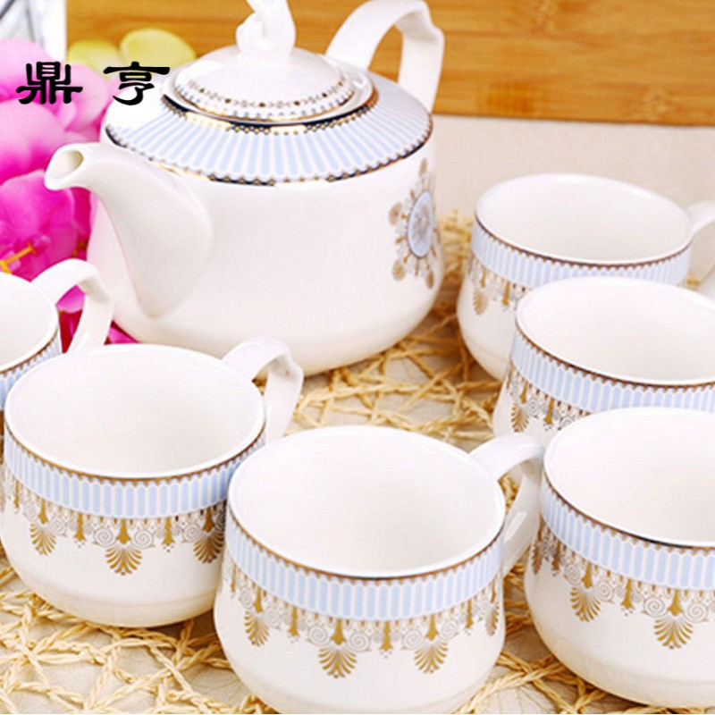 鼎亨8件套雅轩茶具杯子茶壶凉水壶茶壶功夫茶套装陶瓷茶具茶杯