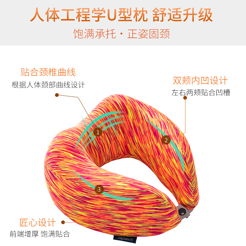 记忆棉U型枕头便携飞机颈枕U形脖子颈椎午睡枕旅行护颈枕靠枕