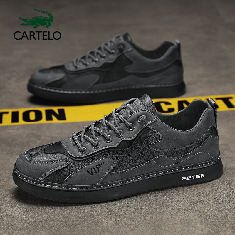 线下专柜同款卡帝乐鳄鱼cartelo新款透气男士休闲鞋板鞋百搭潮鞋