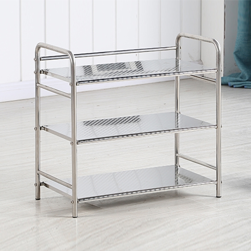 304不锈钢鞋架4层加厚多层客厅家用组装经济型简易防尘宿舍