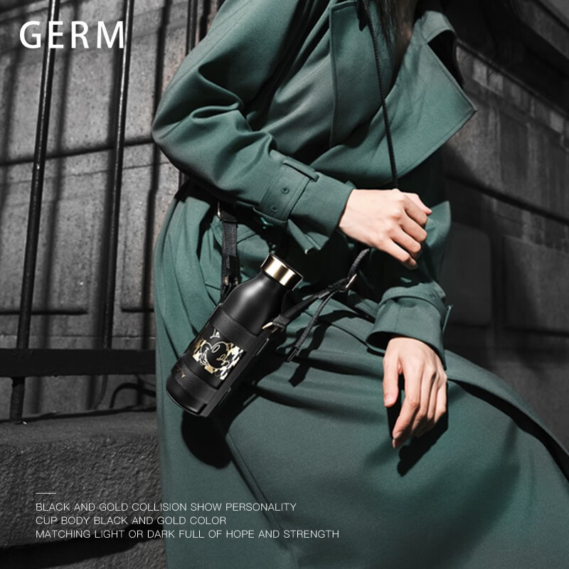 格沵 米奇系列黑金保温杯GE-DS22AW-B10 黑金世代 430ML高清大图