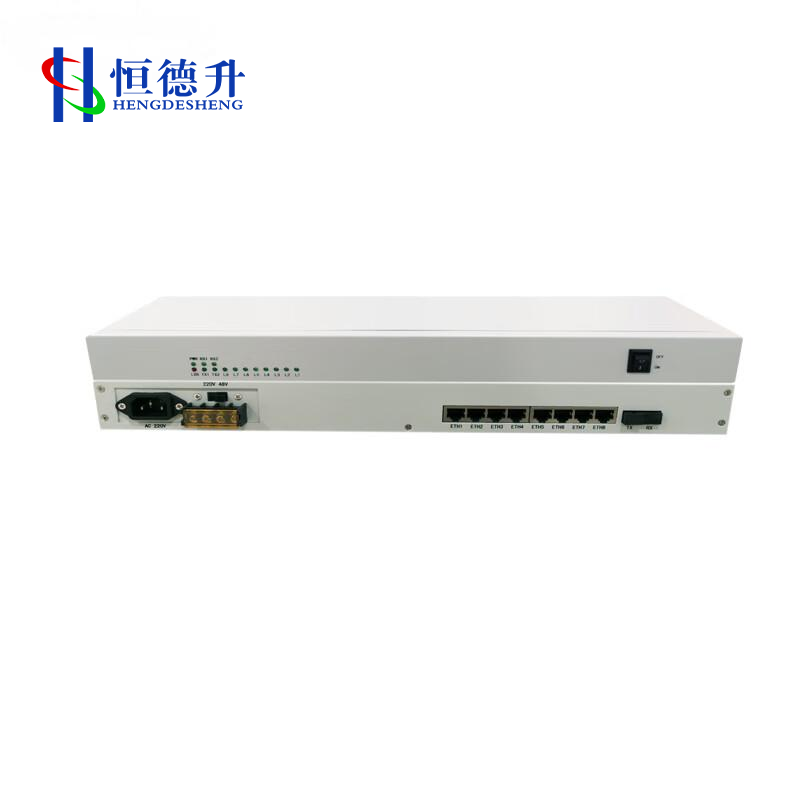 恒德升 运动/户外配件 8路离百兆网络光端机光口FC 20KM HDS-A059SBH600-OPT8FE-20 1对高清大图