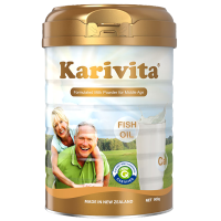 卡瑞特兹karivita新西兰进口中老年奶粉鱼油高钙脱脂无蔗糖低脂营养配方900g*2