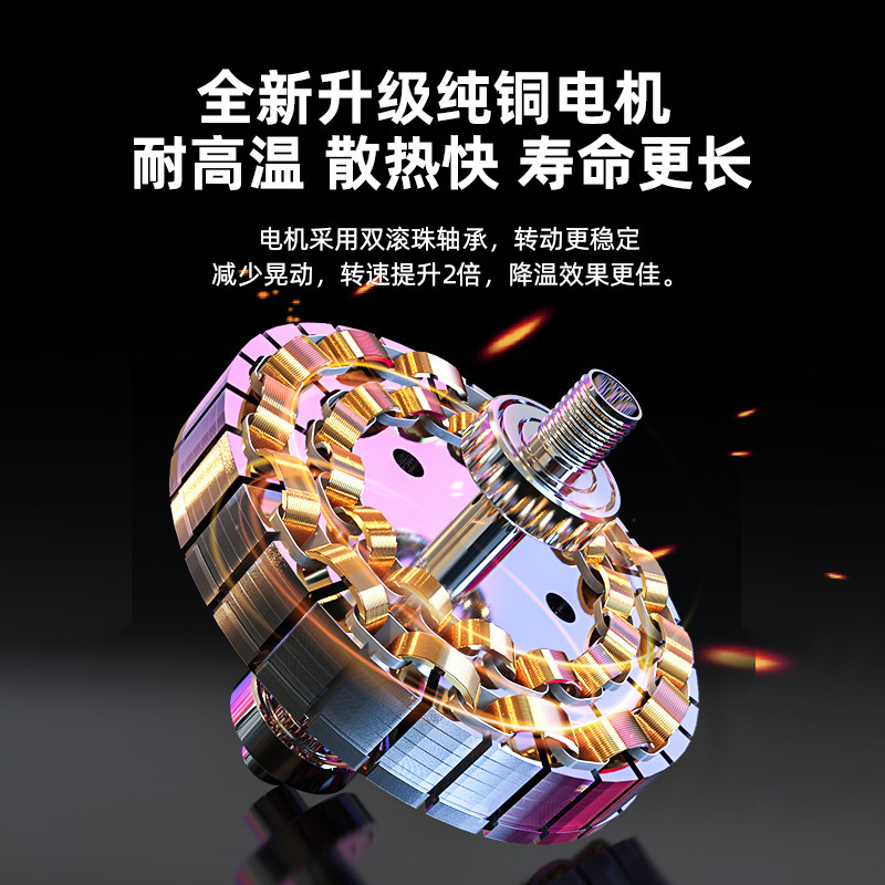 奥克斯(AUX)吊扇家用餐厅电风扇吊扇客厅工业大风力轻音吊顶风扇 48寸轻奢黑五叶遥控款