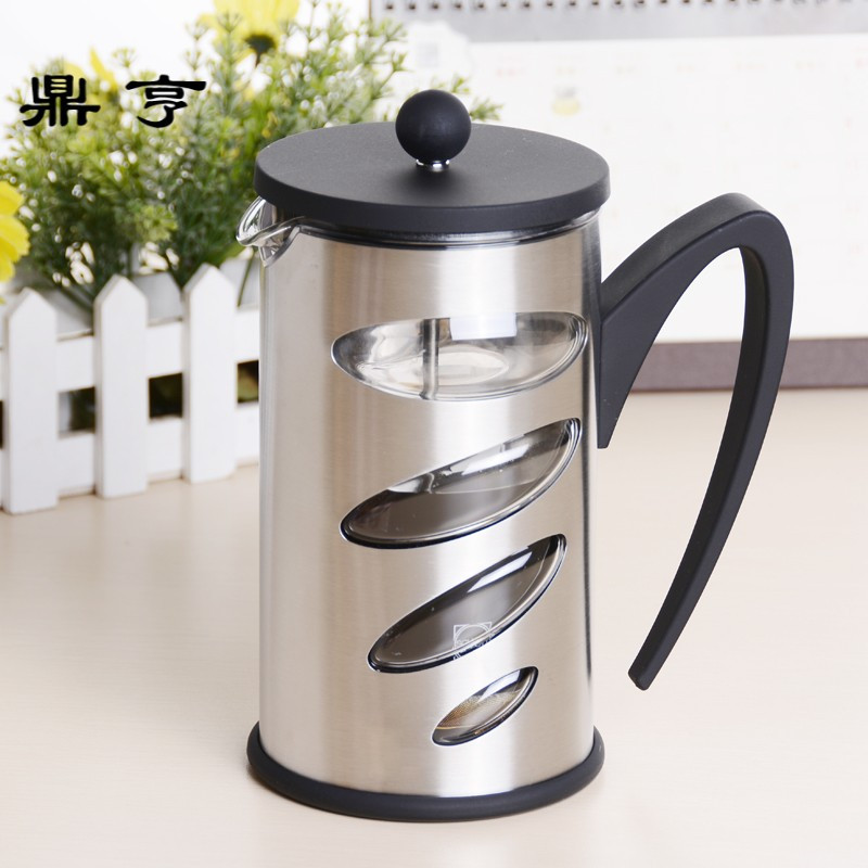 鼎亨茶具 花茶壶 礼品冲茶器 耐热玻璃商务经典滤压壶