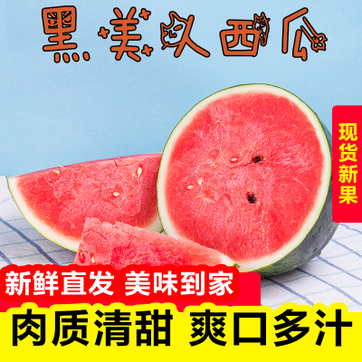 越南黑美人西瓜5-6斤 新鲜直发陈福记水果