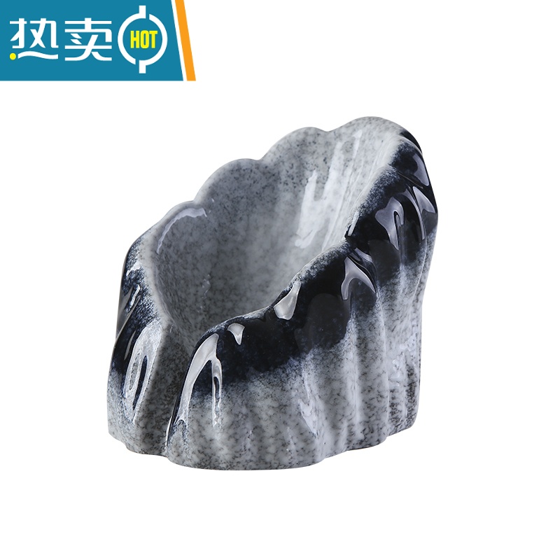 敬平日式家用轻奢ins陶瓷台上盆沥水肥皂碟香皂盒滤水皂托置物架 小皂碟(宅寂)高清大图