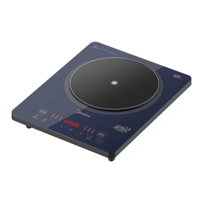 美的琉晶电磁炉mc22mb03臻彩琉晶面板170mm大线圈3d立体加热