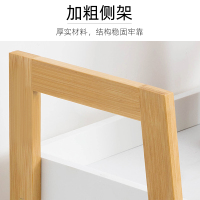 老竹匠 简易落地多层厨房置物架实木收纳架储物架微波炉架客厅卧室落地花架杂物架层架楠竹货物架仓储家用