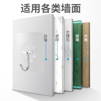 [一个装]挂钩粘胶强力免打孔壁挂墙面上门后挂衣钩承重厨房无痕粘贴钩子
