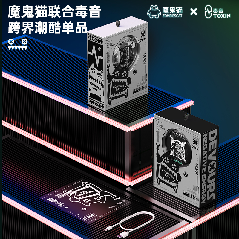魔鬼猫ZC-9机械星球系列半入耳式无线蓝牙耳机长效续航苹果安卓华为通用高清大图