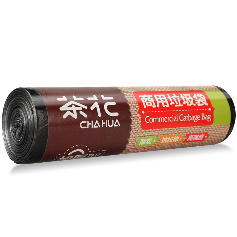 茶花 垃圾袋加厚10只黑色超大号110*80cm 3208高清大图