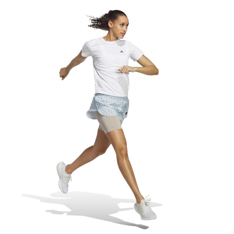 Adidas/阿迪达斯女款高尔夫运动裤型紧身内衬两穿短裤速干防潮再