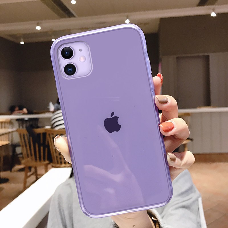 苹果11手机壳透明iphone11pro手机壳x防摔xr全包promax紫色xsmax软壳