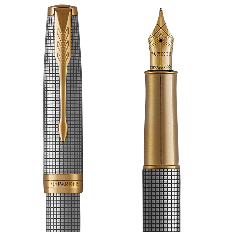 派克(PARKER) 卓尔金色流年墨水笔 办公用品 商务高端经典时尚款 男女成人书法练字专用签字钢笔高清大图