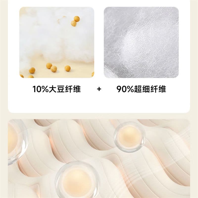 洁丽雅(grace)CP2367奶黄180*220cm A类面料 10%大豆纤维 纤维被子空调夏凉被图片