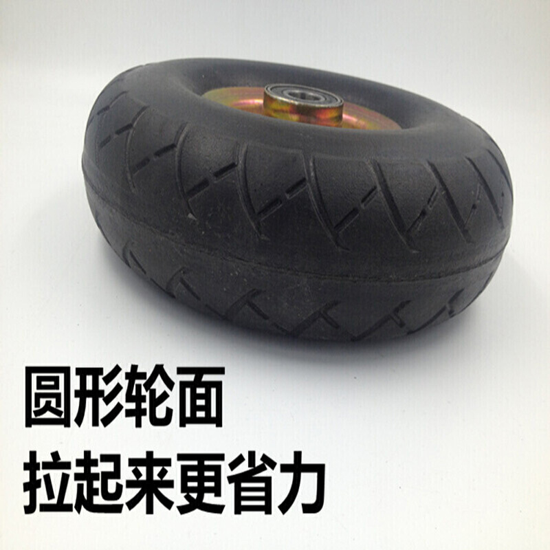 森美人6寸8寸10寸12寸14寸16寸实心轮小推车轮充气轮手推车轮子充气轱辘打气轮胎万向轮子脚轮 10寸实心轮高清大图