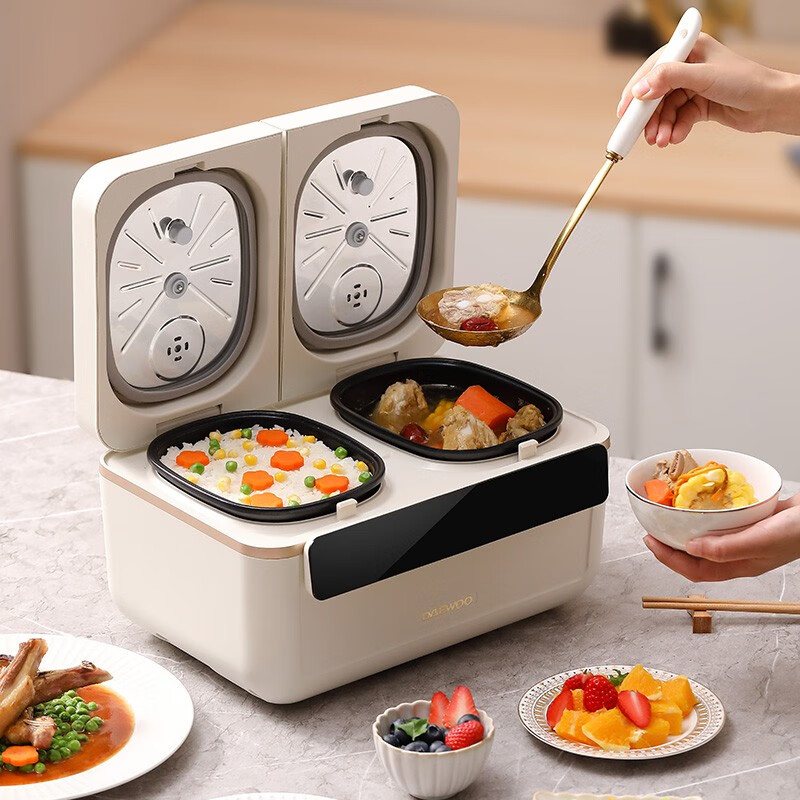 大宇(DAEWOO)双胆电饭煲家用多功能蒸煮智能养生电饭锅DYFB-4020星云白高清大图