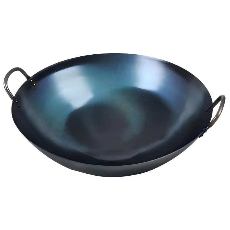 礼千初 传统老式双耳铁锅家用炒菜锅熟铁炒锅45cm