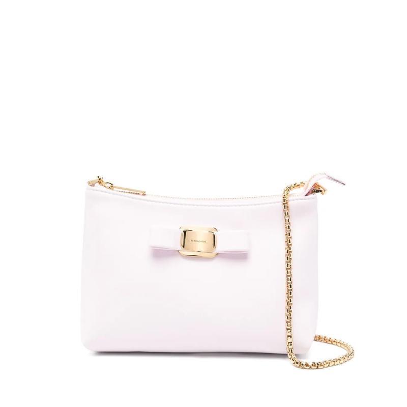 Salvatore Ferragamo女士小方包真皮迷你链条百搭通勤手提斜挎两用包