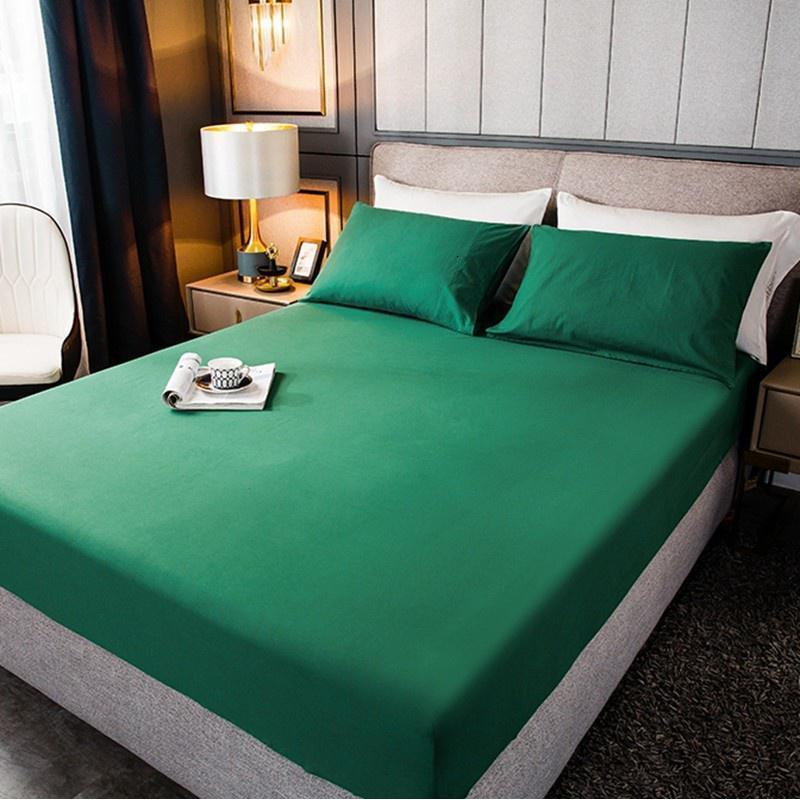 家柏饰(CORATED)全棉床笠单件全棉透气防滑防尘套全包床单固定床垫套保护罩 森林绿 120cmx200cm纯棉床笠【适用于5-28cm床垫】