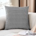 抱枕沙发客厅靠枕床头靠垫大抱枕套不含芯高档橙色靠背 50x50cm抱枕含芯 千鸟格#加厚双面