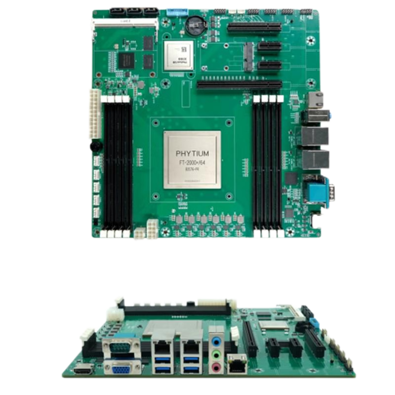 Sivir飞腾主控板 mATX-D2K8 飞腾D2000 8核处理器 32GB-DDR4 1TBm.2 NVMESSD高清大图