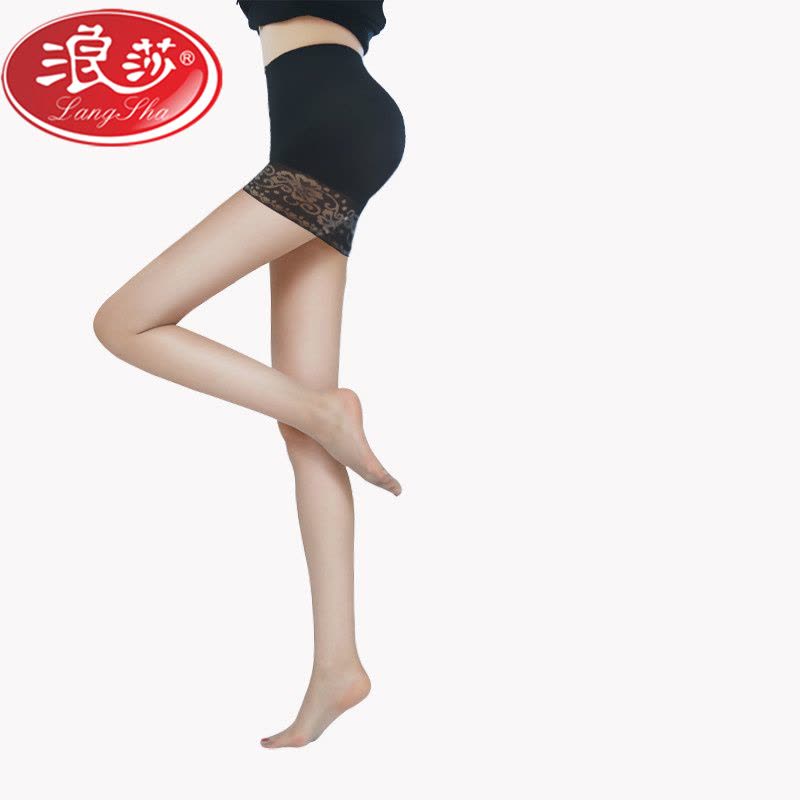 浪莎丝袜女士防lang袜夏季薄款肉色光腿神器黑色防走光防勾丝菠萝袜单加档连裤袜1双图片