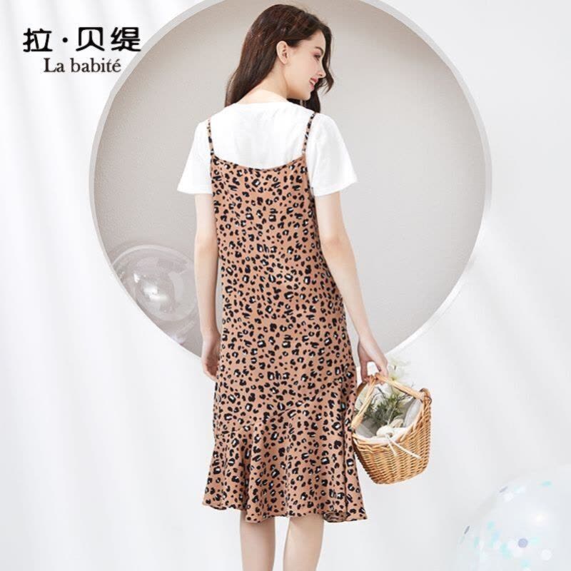 拉夏贝尔拉贝缇吊带连衣裙子女装夏季新款法式复古裙过膝很仙图片