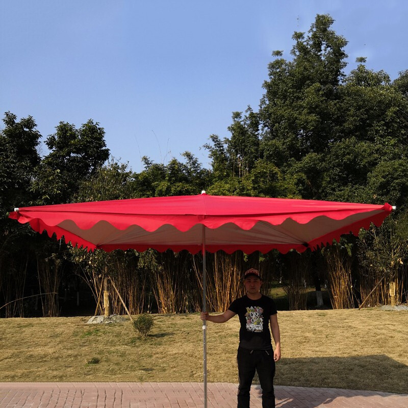 半个许仙遮阳伞大伞户外摆摊四方伞太阳伞大方伞钢管伞斜坡方形伞遮