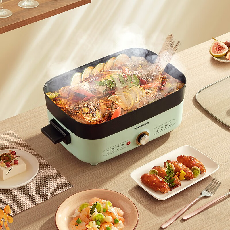 西屋 多功能电火锅5L绿色WSC-1450G高清大图