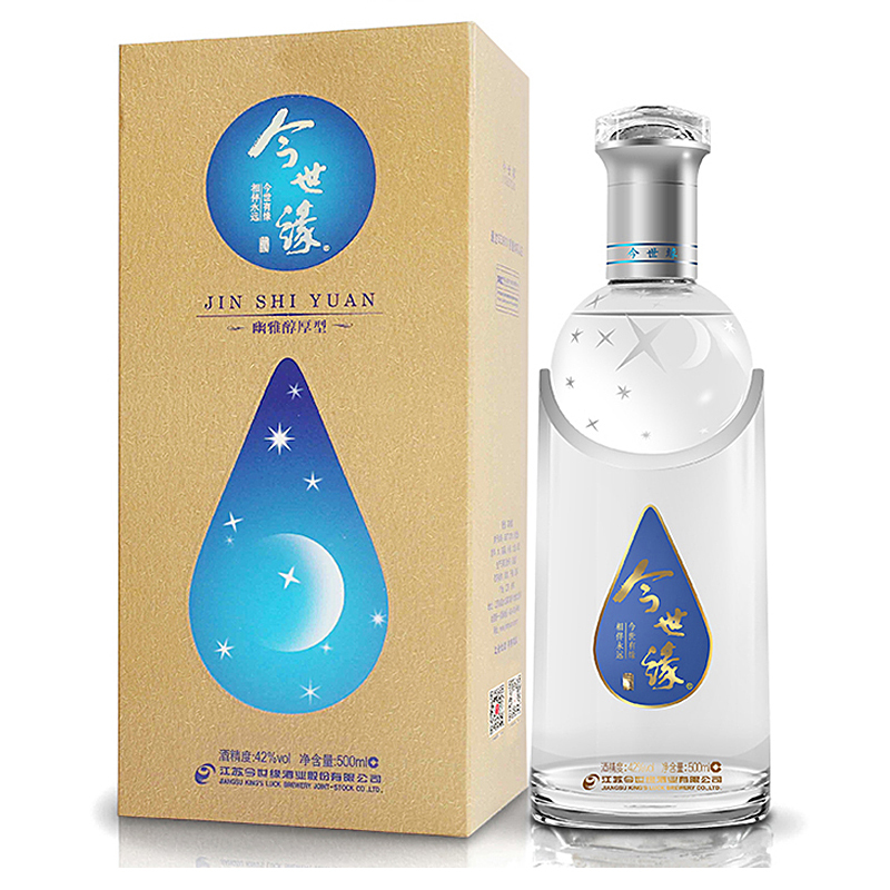 今世缘 生态月亮 42度 500ml*6 整箱 浓香型 白酒